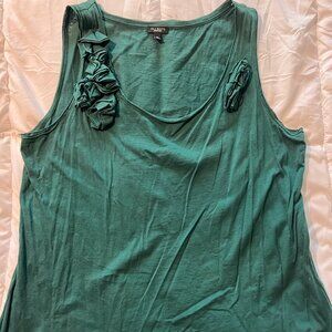 Green XL Tank with Flower Embelishment- Talbots